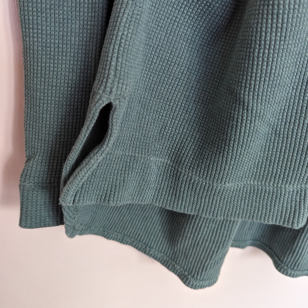 $10 SALE J Jill Long Sleeve Thermal Top V Neck size large sage green capsule - Picture 6 of 12